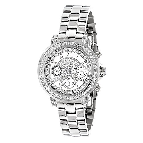 Mens and Ladies Diamond Watches Luxuman Diamond Watch 2ct