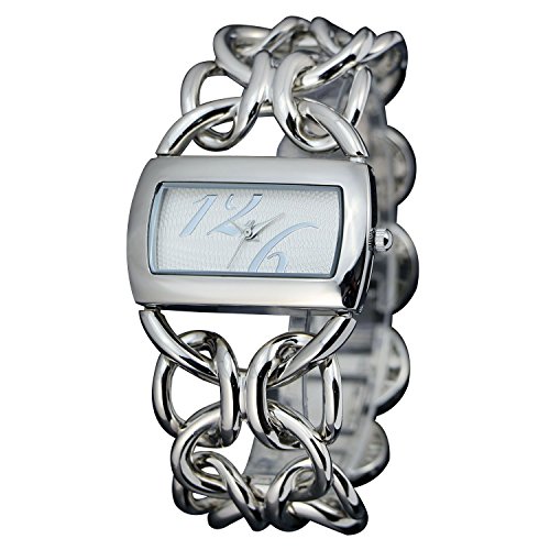 Zeichen Elegant Armband Modisch Silber Damen Quarz Uhr DEW337