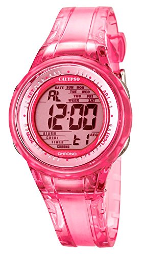 CALYPSO Sport Chronograph Quarz Uhr PU pink D1UK5688 2