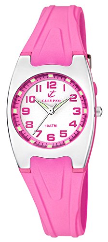 Calypso Damenarmbanduhr Quarzuhr Kunststoffuhr mit Kunststoffband analog K6042 Farben pink