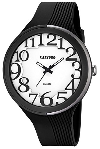 Calypso Damenarmbanduhr Quarzuhr Kunststoffuhr mit Polyurethanband analog K5706 Farben schwarz