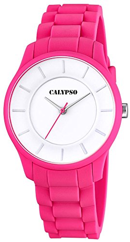 Calypso Damenarmbanduhr Quarzuhr Kunststoffuhr mit Polyurethanband analog alle Modelle K5671 Uhren Variante N 4