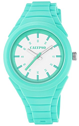 Calypso Damenarmbanduhr Quarzuhr Kunststoffuhr mit Polyurethanband analog K5724 Farben tuerkis