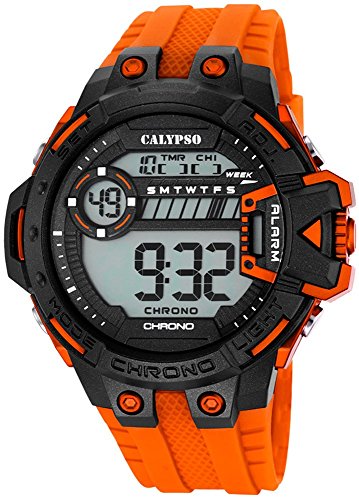 Calypso Herrenarmbanduhr Quarzuhr Kunststoffuhr mit Polyurethanband Alarm Chronograph digital alle Modelle K5696 Variante 04