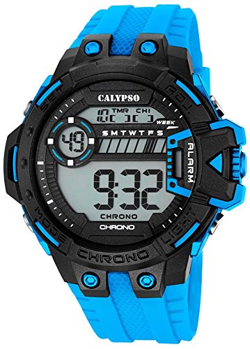 Calypso Herrenarmbanduhr Quarzuhr Kunststoffuhr mit Polyurethanband Alarm Chronograph digital alle Modelle K5696 Variante 02