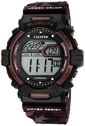 Calypso Herrenarmbanduhr Quarzuhr Digital Kunststoffuhr mit Polyurethanband Alarm Chronograph alle Modelle K5693 Variante 03