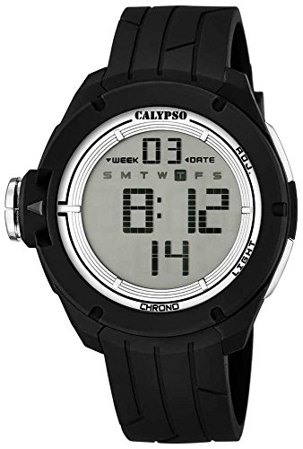 Calypso Herrenarmbanduhr Quarzuhr Kunststoffuhr mit Polyurethanband Alarm Chronograph digital alle Modelle K5657 Variante 01