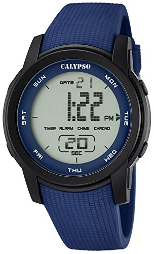 Calypso Herrenarmbanduhr Quarzuhr Kunststoffuhr mit Polyurethanband Alarm Chronograph digital alle Modelle K5698 Variante 02