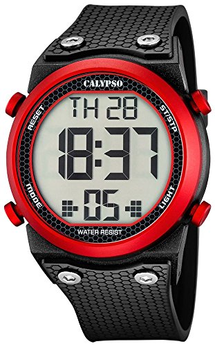 Calypso Herrenarmbanduhr Quarzuhr Kunststoffuhr mit Polyurethanband Alarm Chronograph digital alle Modelle K5705 Variante 02
