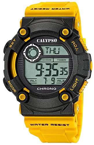 Calypso Herrenarmbanduhr Quarzuhr Kunststoffuhr mit Polyurethanband Alarm Chronograph digital alle Modelle K5694 Variante 01