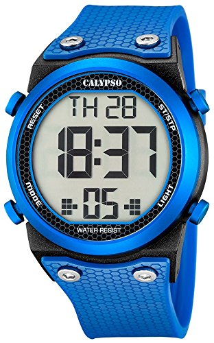 Calypso Herrenarmbanduhr Quarzuhr Kunststoffuhr mit Polyurethanband Alarm Chronograph digital alle Modelle K5705 Variante 04