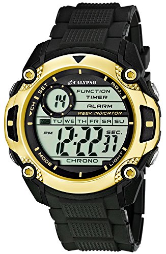 Calypso Herrenarmbanduhr Quarzuhr Kunststoffuhr mit Polyurethanband Alarm Chronograph digital alle Modelle K5577 Uhren Variante N 5