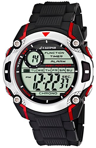 Calypso Herren Quarzuhr Kunststoff Alarm Chronograph digital alle Modelle K5577 Uhren Variante N 4