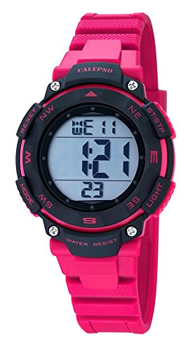 Calypso Watches Digitaluhr mit 2 Zeitzone pink schwarz K5669 6