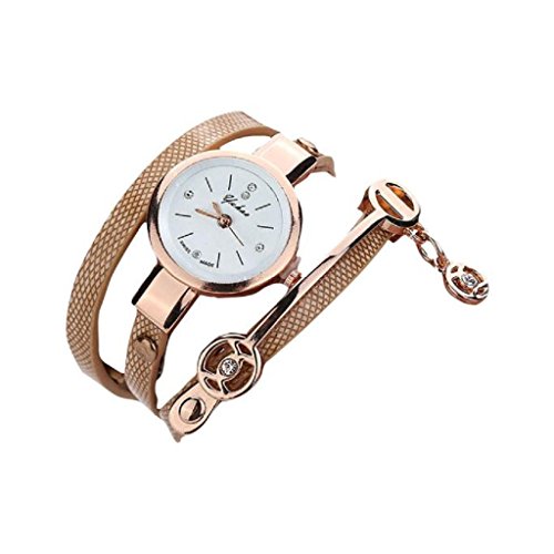 Loveso Armbanduhr elegant Frauen elegante Metallbuegel Uhr mit 8 verschiedenen Farben Gold