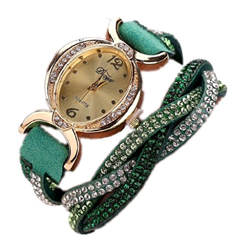 Loveso Armbanduhr elegant Frauen heissen Mode elegante Luxus Herz Anhaenger Uhren Armbanduhren Gruen