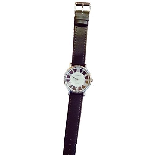 Loveso Armbanduhr elegant Maenner und Frauen Students Minimalist Mode Liebhaber Hohl Gurt Quarz Uhr Schwarz Weiss