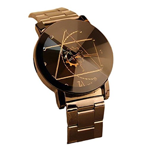 Loveso Herren Elegant Armbanduhr Art und Weise elegante Uhr Edelstahl Maenner Quarz analoge Armbanduhr Schwarz