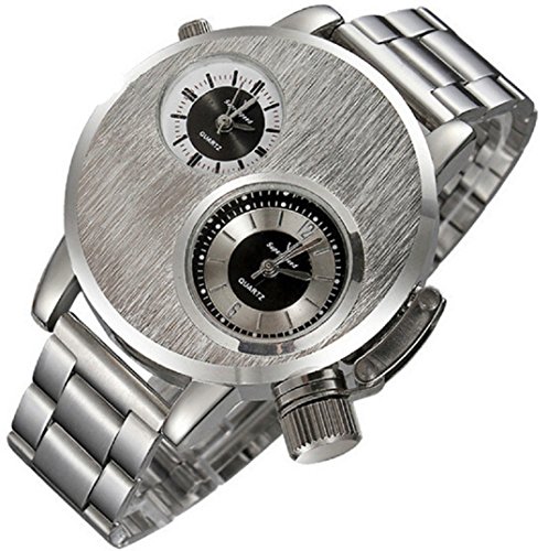 Amcool Luxus Multifunktions Militaer Sport Quarz Analog Stainless Steel Wrist Watch