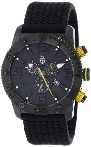 Burgmeister Herren-Armbanduhr XL Black Chrono Silikon BM521-622A