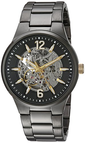 Caravelle 45 A137 Herren Edelstahl Armband Schwarz Band Schwarz Zifferblatt Smart Watch