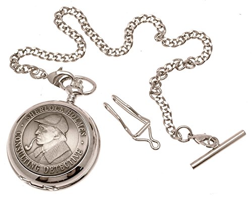 Gravur enthalten Taschenuhr massiv Zinn am Mechanische Skelett Taschenuhr Sherlock Holmes Design 40