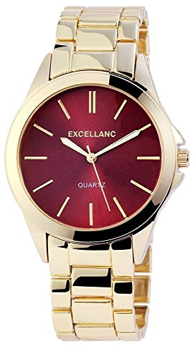 Excellanc Analog Metall 40 mm Bordeaux Rot 180505000042