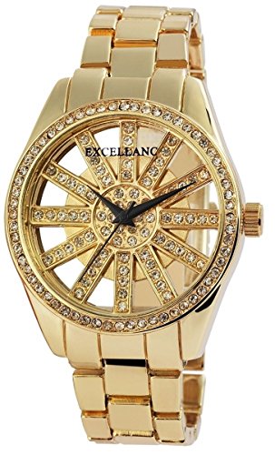 Excellanc mit Metallarmband Armbanduhr Uhr goldfarbig 152804000026