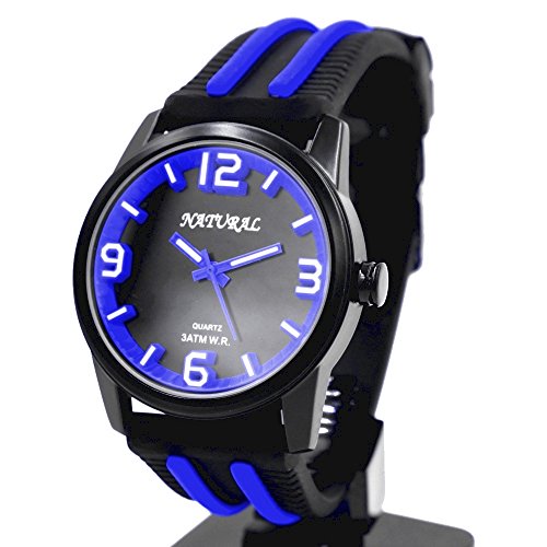 10 fw848q schwarz Watchcase Silikon Schwarz Band Smart Gents blau Armbanduhr Sporty Fashion
