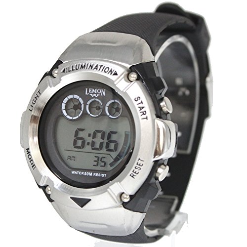 ukdw213mi PNP matt silber Watchcase Alarm Hintergrundbeleuchtung Wasser widerstehen Herren Digitale Armbanduhr