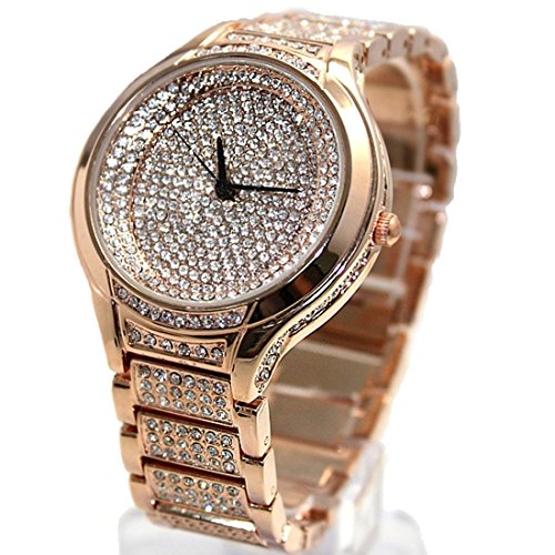 New White Dial Dame Frauen 300PCS Crystal StoneDial Armband Uhr