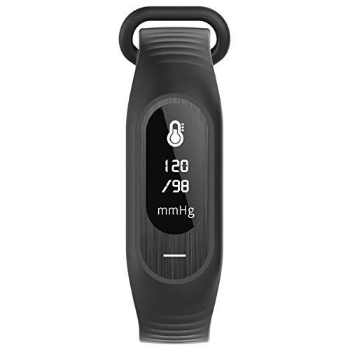 Bozlun Wristband B15P mit Schwarz Farbe Blutdruckmessgeraet Schrittzaehler Kalorien Schlaf Monitor OLED Display