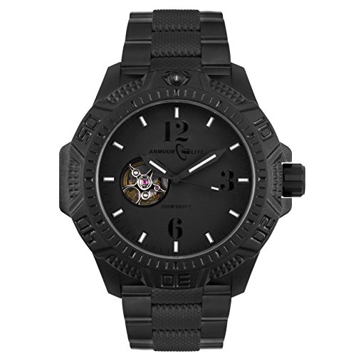 Armourlite Caliber Series Blackout Automatic Watch Stainless Steel Band