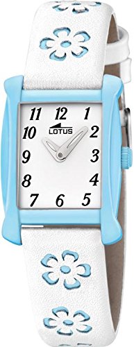 LOTUS Kinder Uhr Junior Collection Analog Fashion Leder Armband weiss blau Quarz Uhr UL18255 3