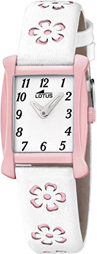 LOTUS Kinder Uhr Junior Collection Analog Fashion Leder Armband weiss rosa Quarz Uhr UL18255 2