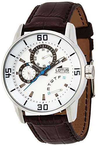 Lotus Herren-Armbanduhr XL Analog Quarz Leder 157981