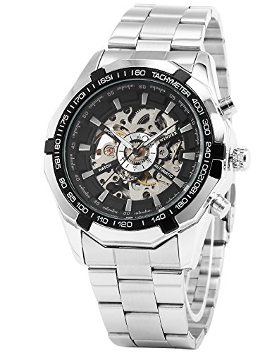 AMPM24 Automatikuhr Mechanische Uhr Automatik Edelstahl Armband Uhr AMPM24 Geschenkbox PMW101