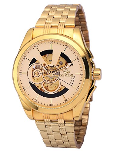 AMPM24 Herren Mechanische Armbanduhr Golden Skelett Uhr PMW493 AMPM24 Geschenkbox
