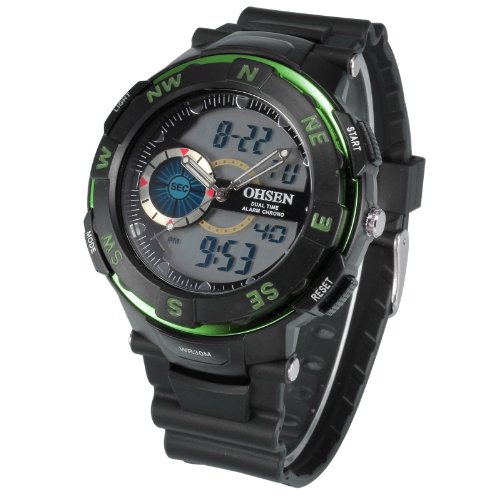 AMPM24 OHSEN Gruen Sportuhr Multi Funktionen Dual Quarz Uhr Armband Uhr