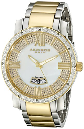 Akribos XXIV Herren Diamant Schweizer Quarz Armband Armbanduhr