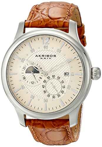 Akribos XXIV Herren ak537ss Ultimate Analog Display Automatische selbst wind braun Armbanduhr