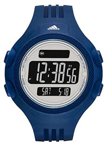 Adidas ADP3266 QUESTRA Uhr Kunststoff Kunststoff 5m Digital Datum Licht Alarm Timer blau