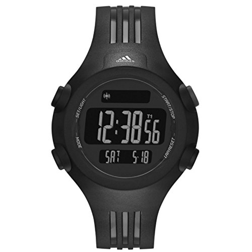 Adidas ADP6086 QUESTRA Uhr Kunststoff Kunststoff 5m Digital Datum Licht Alarm Timer schwarz