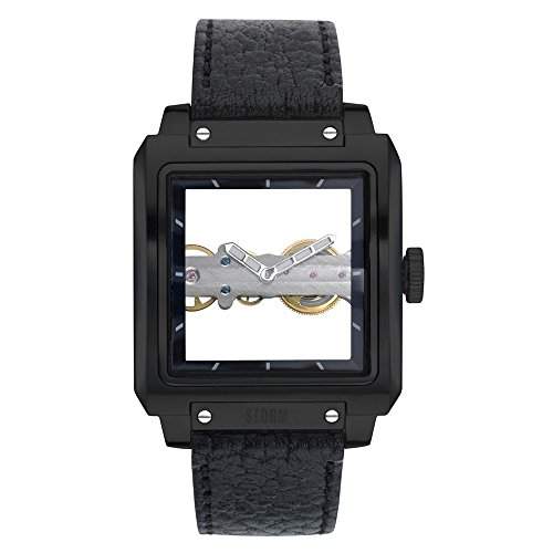 STORM Herrenuhr schwarz Leder Armband Uhr MEKON SLATE UST47109SL