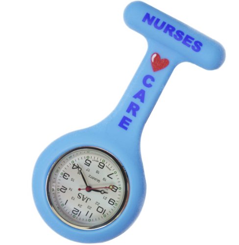 Jas Unisex Krankenschwestern Revers Armbanduhr Silikon Infektionskontrolle Krankenschwestern Care Baby Blau