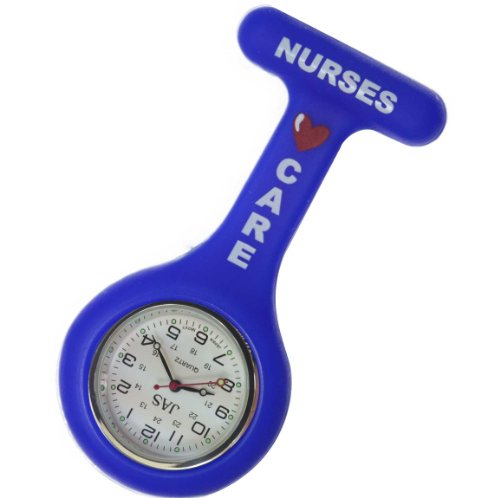 Jas Unisex Krankenschwestern Revers Armbanduhr Silikon Infektionskontrolle Krankenschwestern Care blau