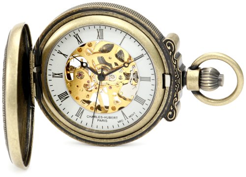 charles hubert Paris 3865 g Classic Collection vergoldet Antik Finish Hunter Fall Mechanische Taschenuhr