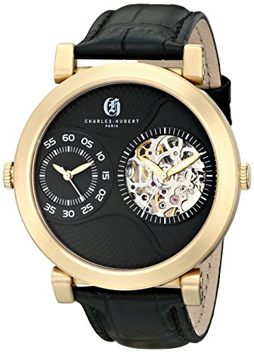 charles hubert Paris Herren 3966 g Premium Collection Analog Display Mechanische Hand Wind Black Watch