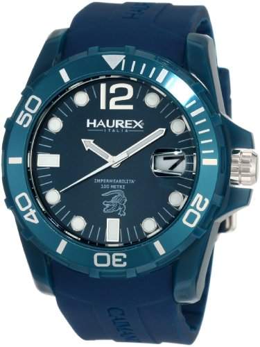 Haurex Italy Herren-Armbanduhr XL Caimano Analog Kautschuk B1354UBB