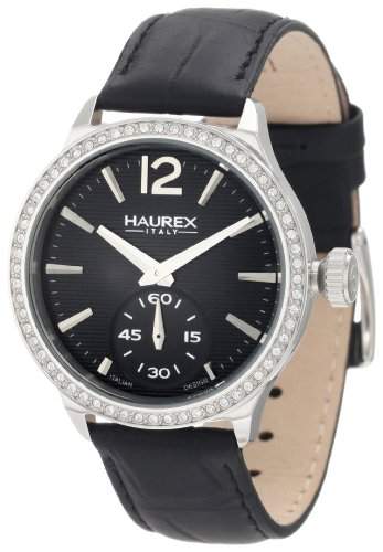 Haurex Italy Damenuhr Grand Class Black Dial Watch #FS341DNN